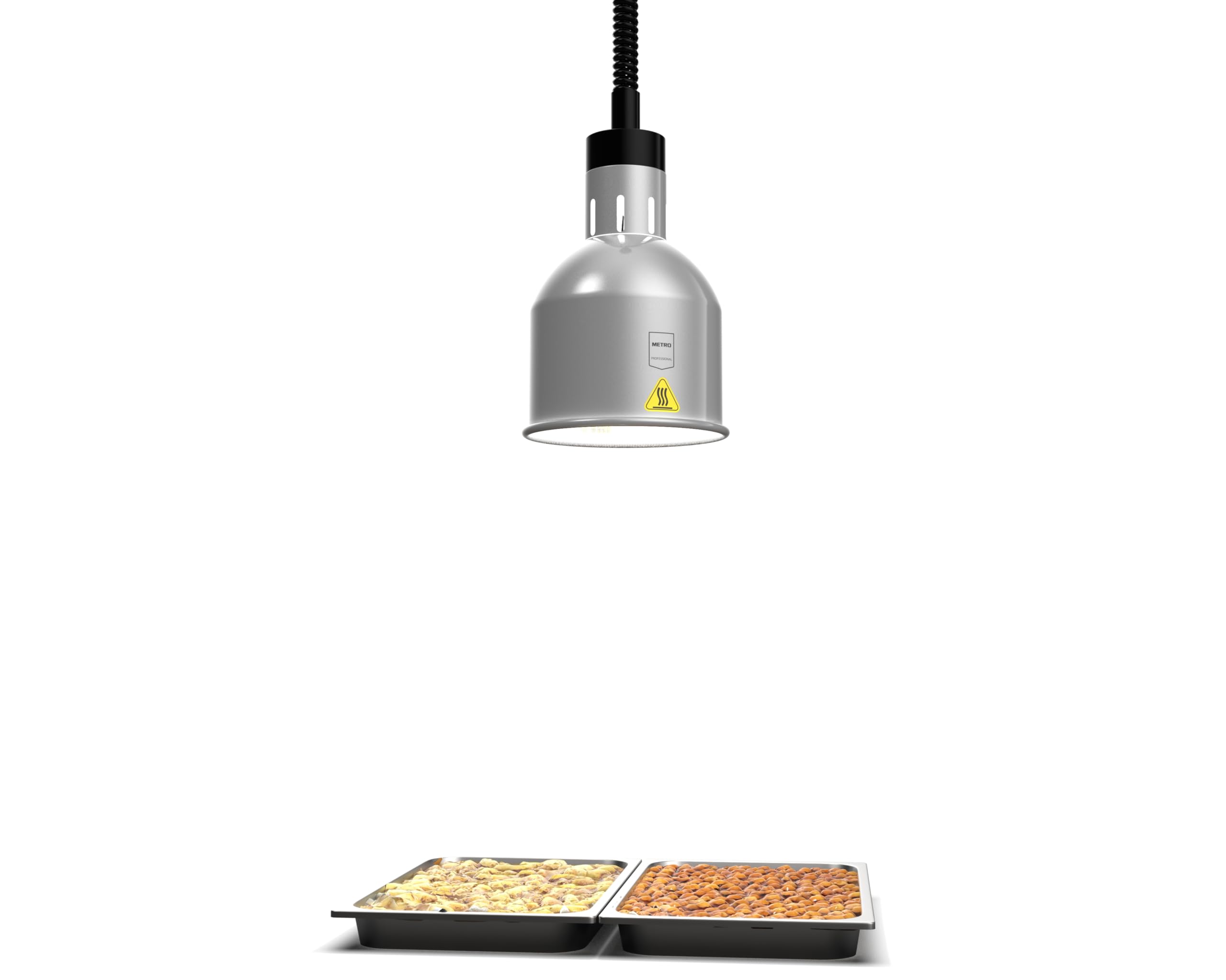 METRO Professional Lampada Termica GWL1000S, Alluminio, Ø 17.5 cm, 250 W, Altezza Regolabile, Argento