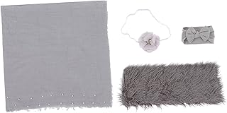 Toyvian 1 Conjunto De Cobertor De Fotografia Roupas De Menino Recém-Nascido Roupa De Menina Recém-Nascida Roupas De Menino Infantil Envoltório De Flor Para Bebê Menina Envoltório Para