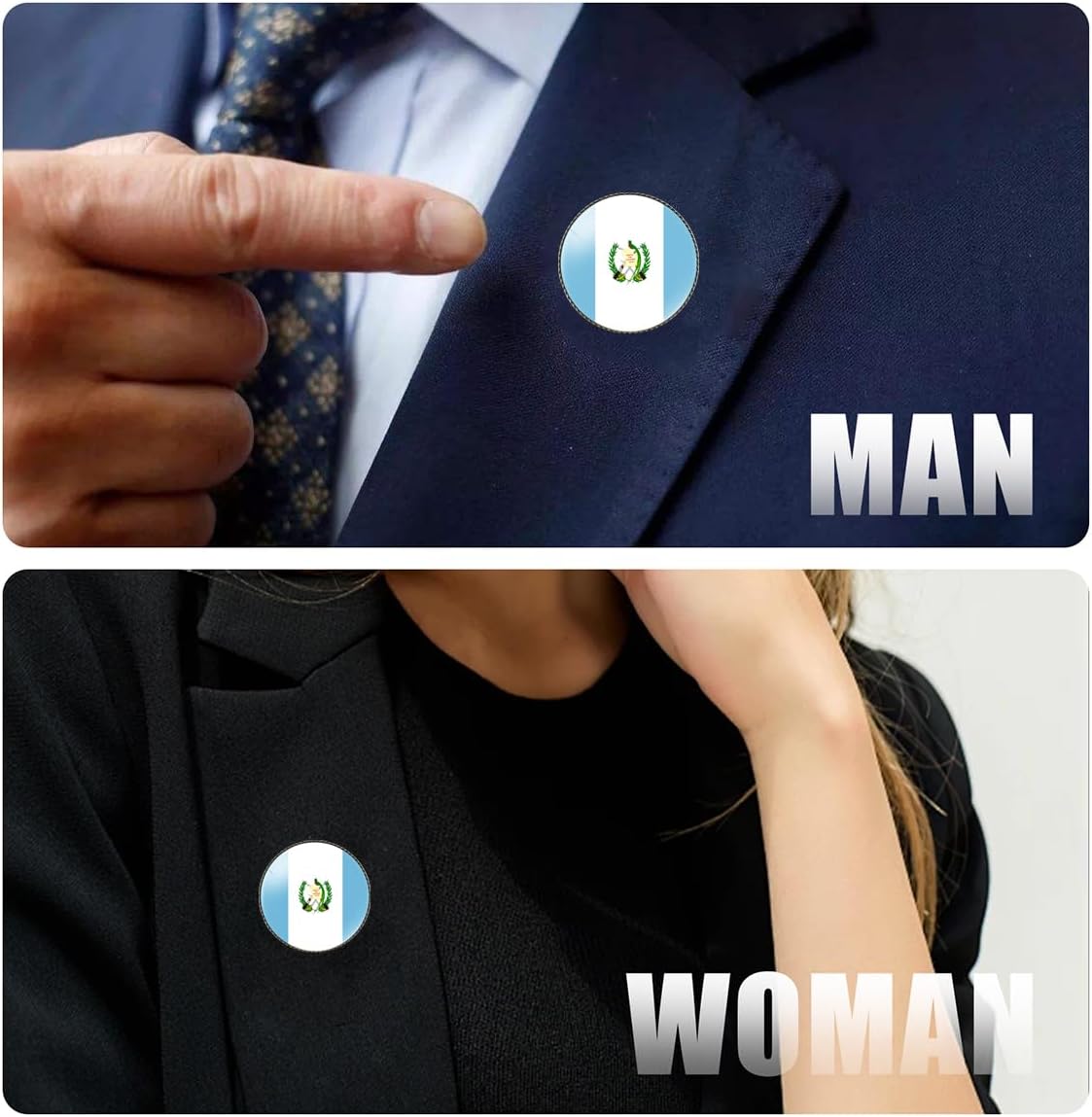 4 Pcs Guatemala Flag Pin Round 1 Inch, Lapel Pins Souvenir Badge for Hat Clothes Backpack,Guatemalans Flag Brooch Accessories Party Favors,Patriotic Pin Accessories for Men/Women - Image 5