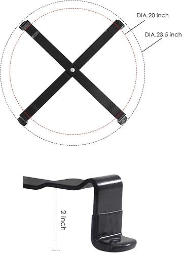 Miniatura 8 de Mydracas Soporte de parrilla para nido grande de huevo verde, accesorios de huevo verde grande, parrilla Kamado Big Green Egg Mesa Nest grande Mesa