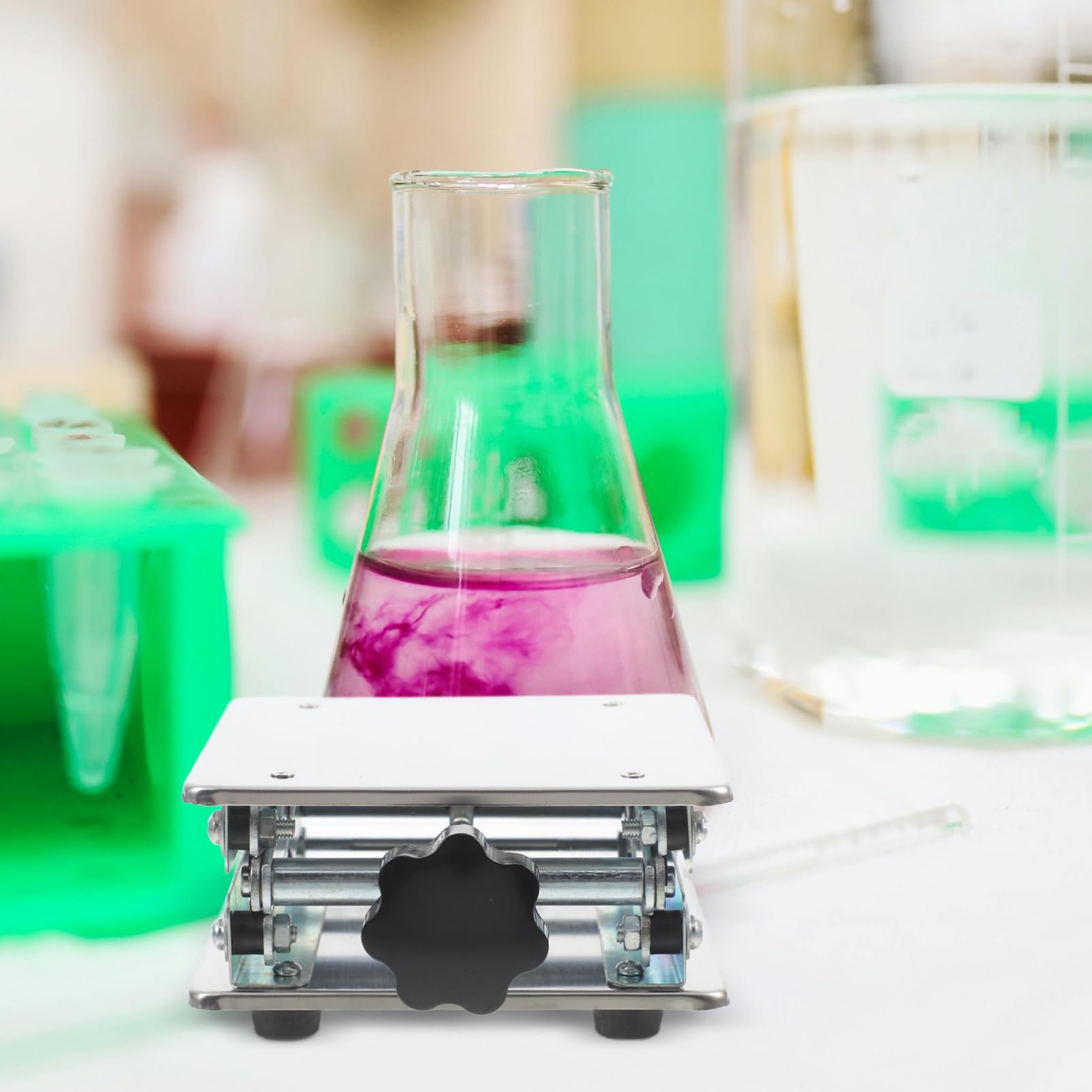 SOLUSTRE Laboratory Lifting Table Lifting Platform Lab Jack Stand Table Lift Laboratory Jack Scissor Stand Heavy Duty Jack Stand Laboratory Stand Scissor Lift Stand Stainless Steel Silver