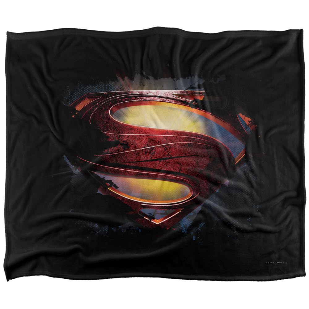 Superman Man of Steel plaid grungy shield ultra doux pour vos soirées cinéma