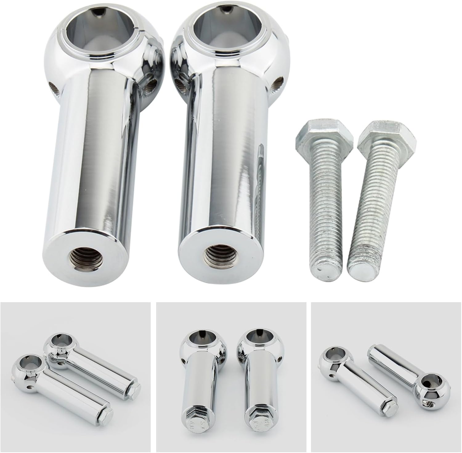 2.5cm/ 1" Motor Handlebar Clamp Riser Rise Bar handlebar risers fit all motorcycles with bar diameters, including FOR Harley, Cruisers, Choppers Chrome