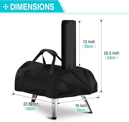 Miniatura 2 de Cubierta para horno de pizza para Big HORN y aidpiza 12, accesorios para horno de pizza impermeable TwoPone Funda de transporte para exteriores