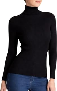 SOMATIC Women Ribbed Turtleneck Top Full Sleeve Lycra Stretchable Slim Fit High Neck Casual Winter Wear Soft Knit Pullover... Price In India
