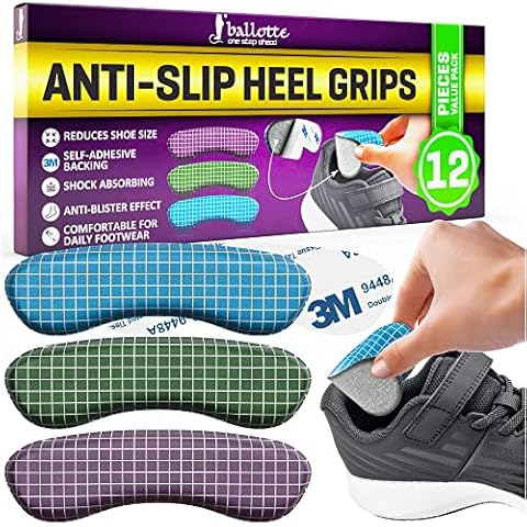 Extra Padded Heel Grips, Heel Protectors for Men and Women [Improved Design with Strong Adhesive Backing] Add Extra Volume and Comfort, Heel Pain Relief, Ergonomic Heel Cushions for Shoes Cover