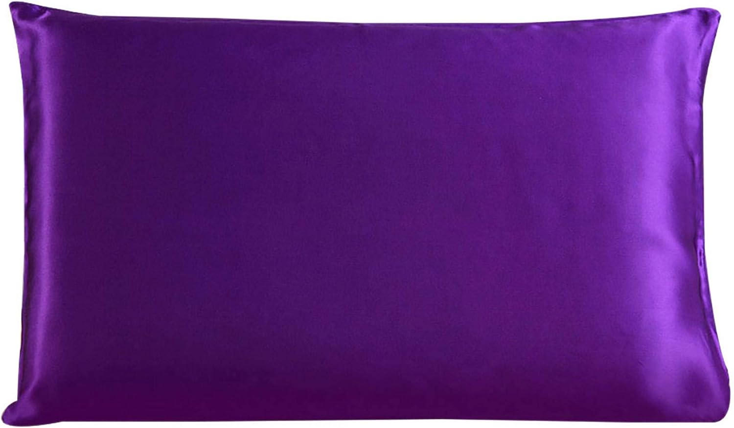 Sourcingmap 100% Pure Mulberry Charmeuse Silk Pillowcase Pillow Case Cover for Hair & Skin 19 Momme 350tc Standard Size 20x26 Inch/51x66cm Purple (1-Piece)