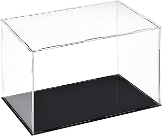 sourcing map Acrylic Clear Display Case Box Dustproof Protection Showcase Cube Collectibles Show Box 30x15x20cm