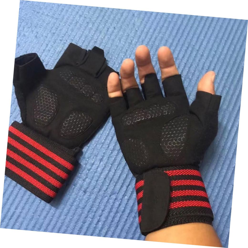 PACKOVE 3paare Halbfinger Fahrradhandschuhe Für Outdoor-Sportarten rutschfest Atmungsaktiv Schockabsorbierend Für Radfahren Joggen Und Freizeitaktivitäten Mit Logo