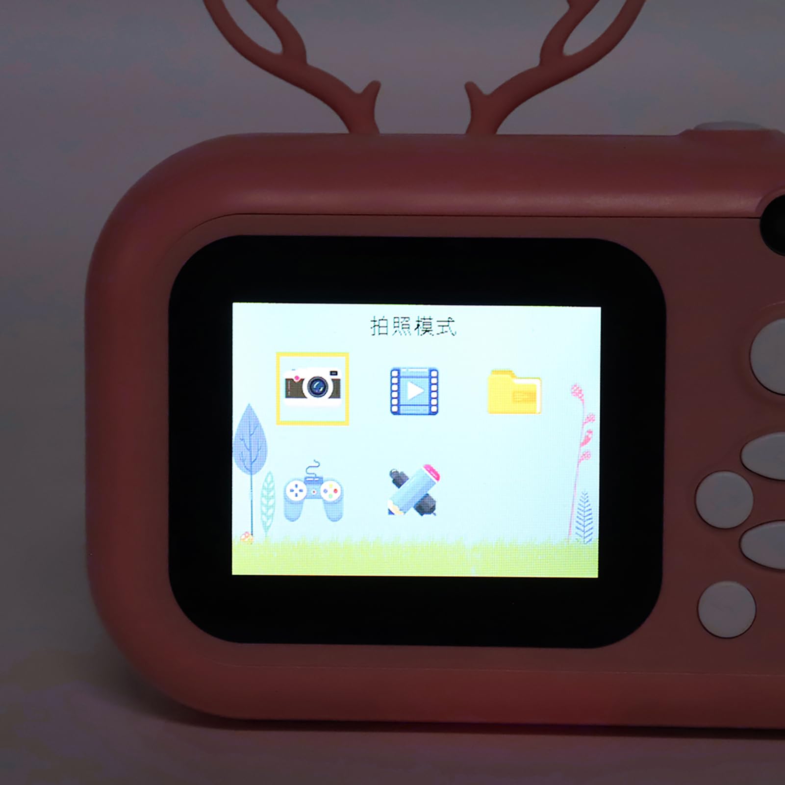 Fotocamera per Stampa Fotocamera Termica Portatile Istantanea per Bambini 1080P con Doppio Obiettivo per attività All'aperto per Bambini Memoria 16G (Rosa)