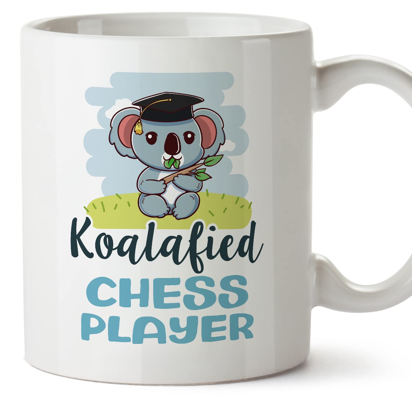 MUGFFINS Chess Player Man Mug - in English - Koalafied - Funny Gift for Colleagues - Ceramic 11oz Mug โ image 1