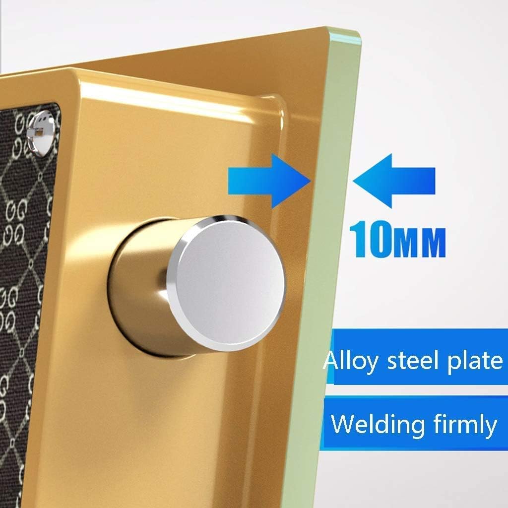 Hotel Security Safes, Electronic Password Deposit with Keypad, 45cm Extra Large Safe Lock Box for Home Office,Brown