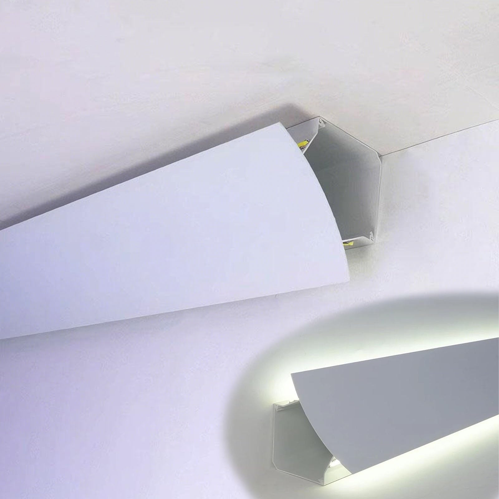 Moulure de finition de plafond LED pour créer une ambiance lumineuse de salon unique