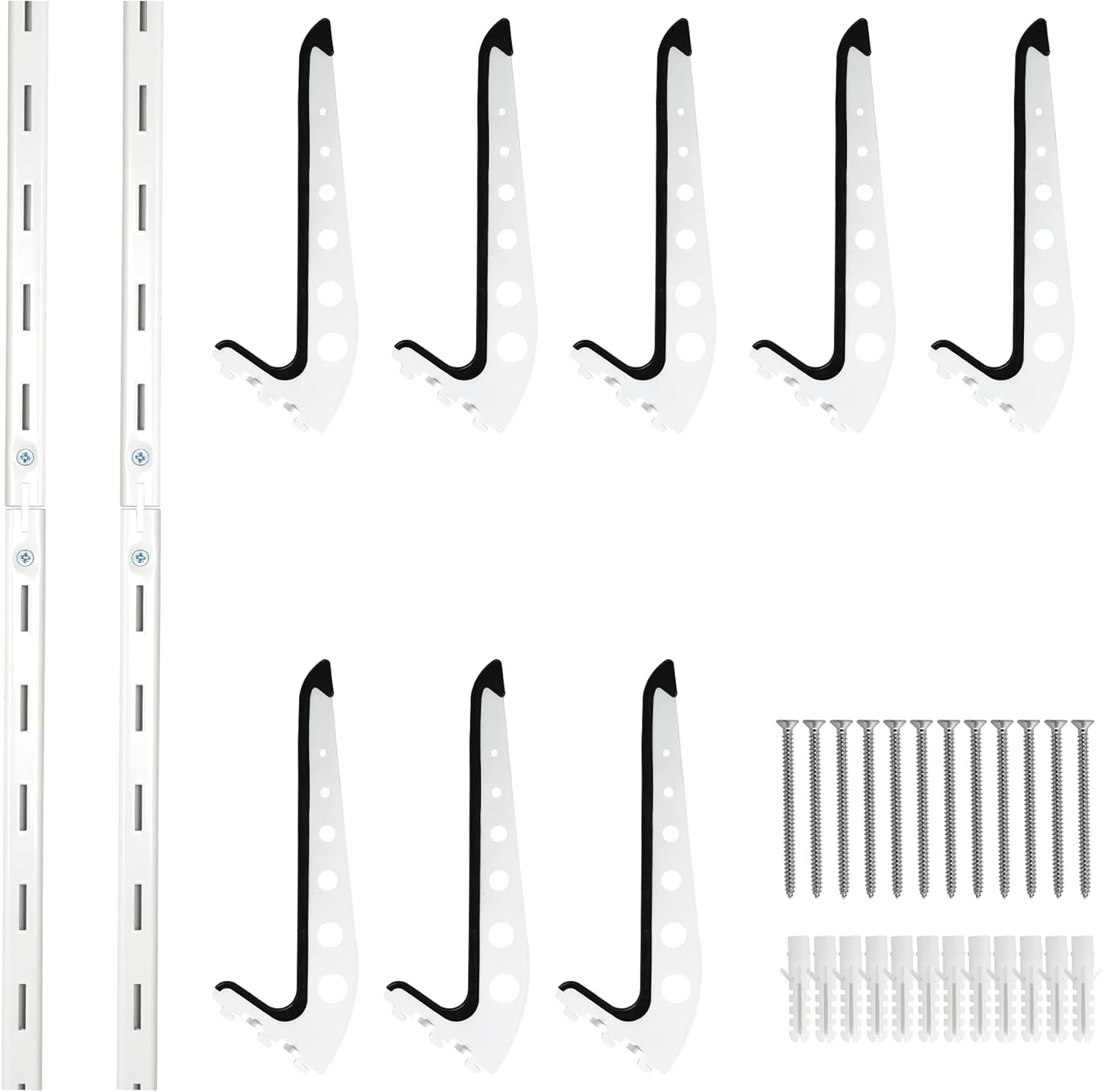 5 Board Surf Rack Wall Mount for Surfboard, Wakeboard, Snowboard Storage Adjustable Wall Hangers Boards Display - Image 8