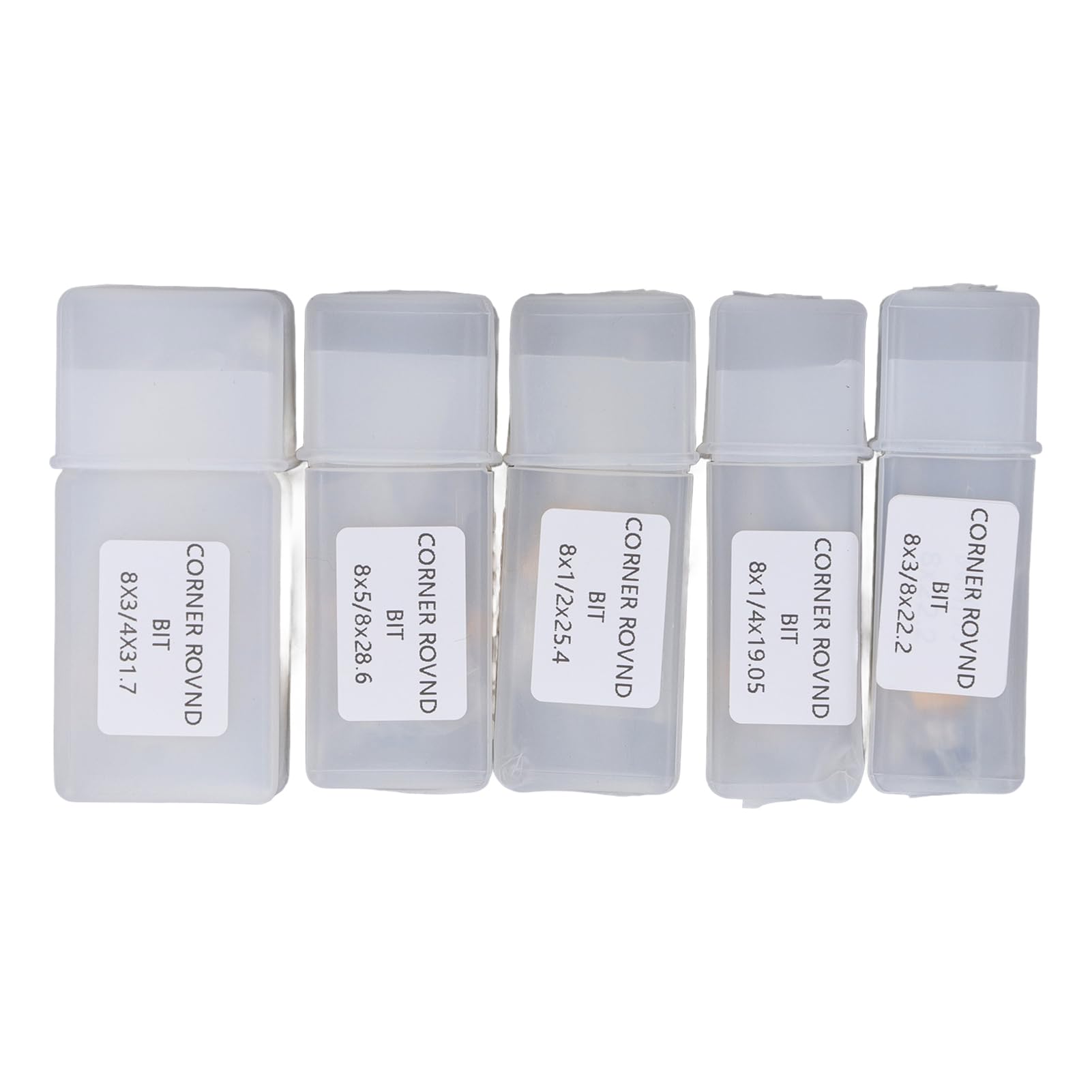 5 Pcs Round Over Router Bit Set, 8mm Shank Carbide Corner Rounding Router Bit, Woodworking Milling with Heat Coating, Multi Purpose Router Bits for Softwood,