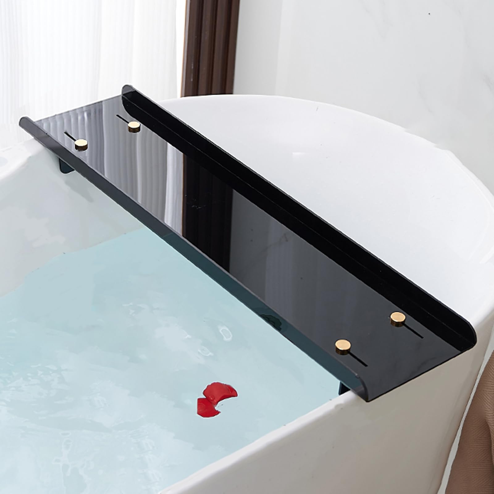 Estante de baño expandible para evitar caídas de objetos en la bañera