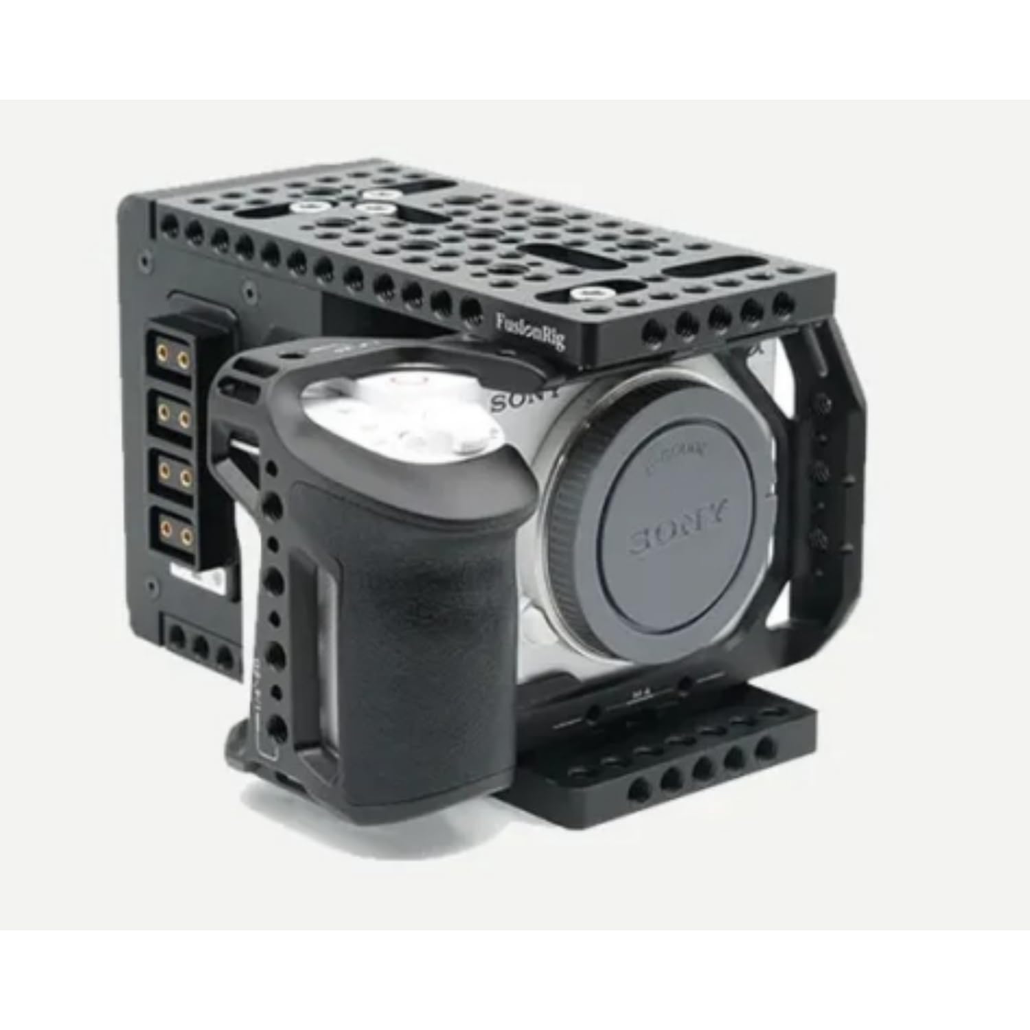 Fusion Rig Cineback-Kamerakäfig-Erweiterungsmodul V-Mount-Platte, D-Tap-Splitter, stoßfester Bildschirmspeicher für ZV-E1-Kamerakäfig(for Smal lRig 4257 Cage Size)
