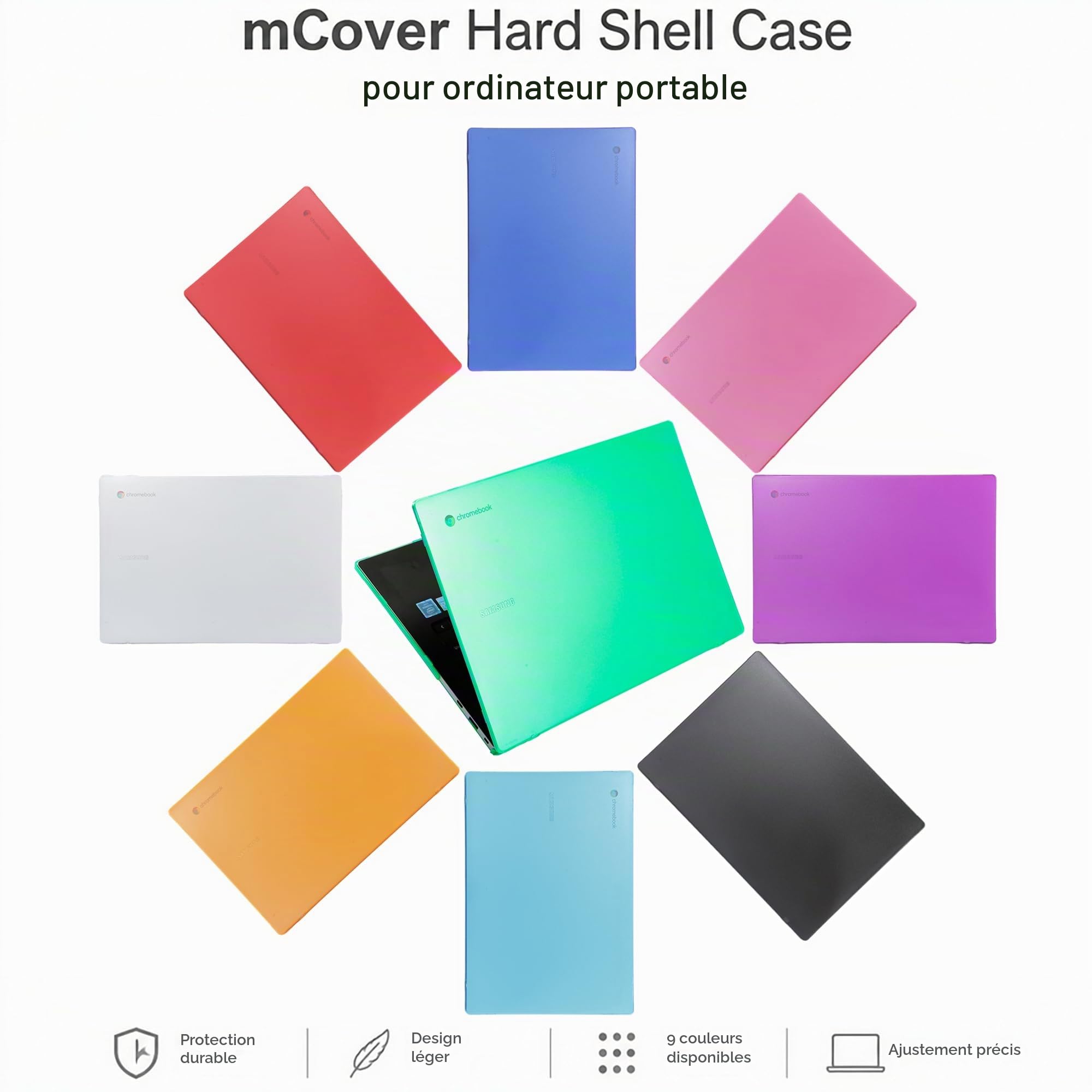 mCover Coque Rigide Uniquement Compatible avec Samsung Galaxy Chromebook Go (14" XE340XDA / XE345XDA Series, Transparent)