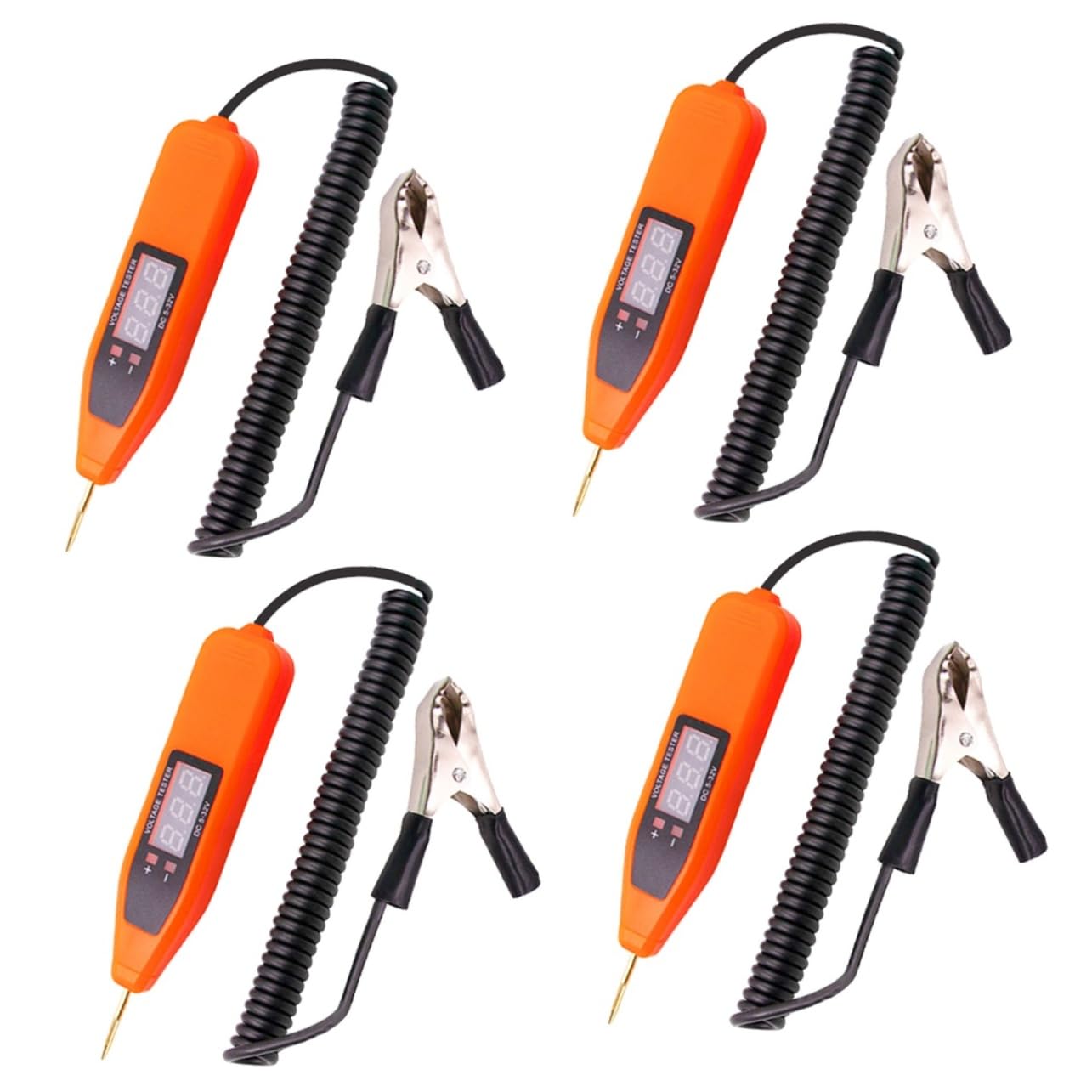 Zerodeko 4 Pièces Stylo de test de tension stylo testeur de tension de voiture numérique fusible voiture outil de testeur de fusibles de voitures testeur électrique automatique électronique