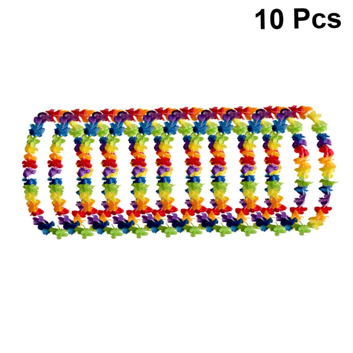 Cabilock 20 Piezas Guirnalda Luau Adorno Hawai Suministros para Fiestas Hawaianas Christmas Xmas navidas guirnaldas Hawaianas Guirnalda Hawaiana constituir Collar Flores Decoraciones