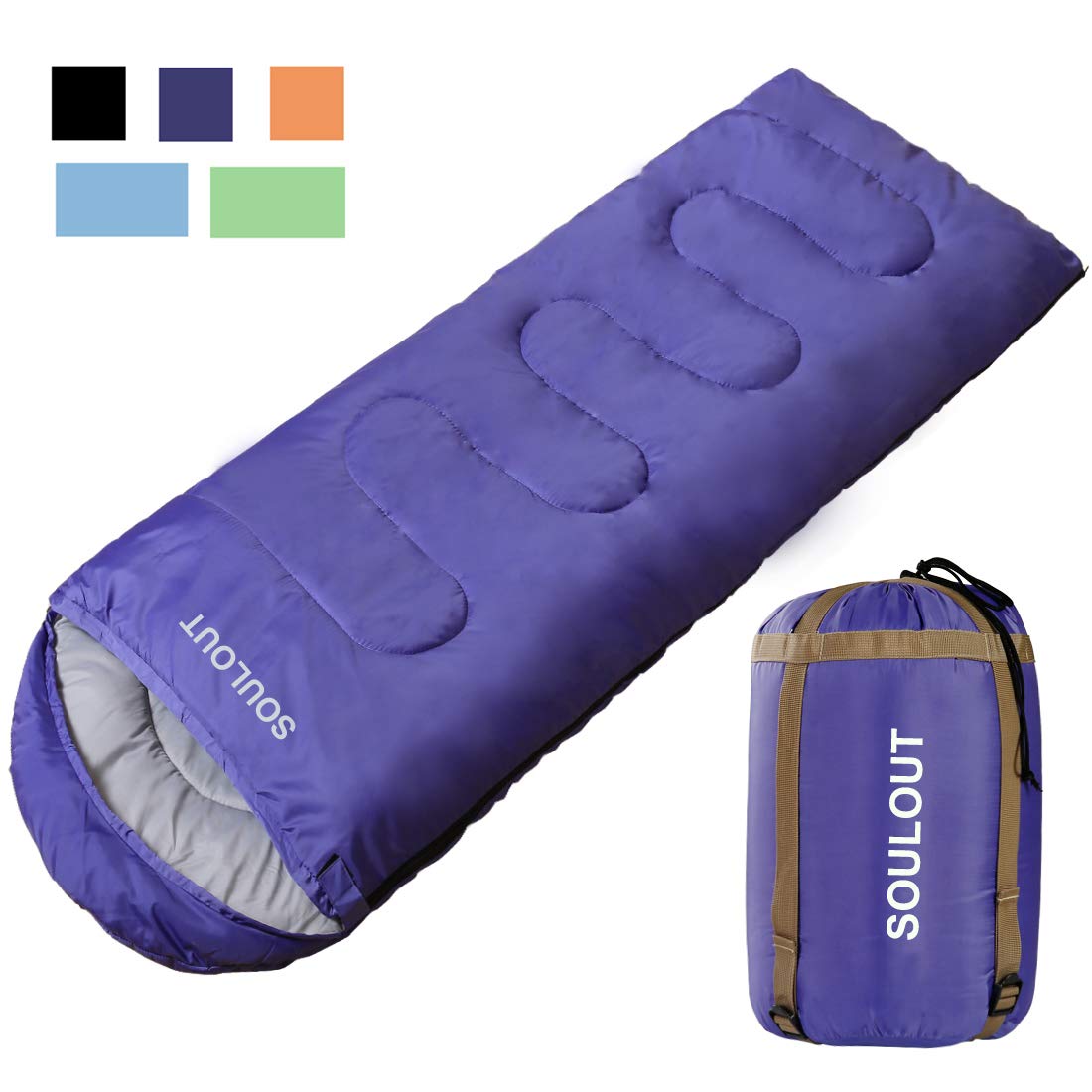 Sleeping Bag, 3-4 Seasons, Warm Cold Weather, Lightweight, Portable, Waterproof Sleeping Bag with Compression Bag for Adults and Kids - Indoor & Outdoor: Camping, Backpacking, Hiking