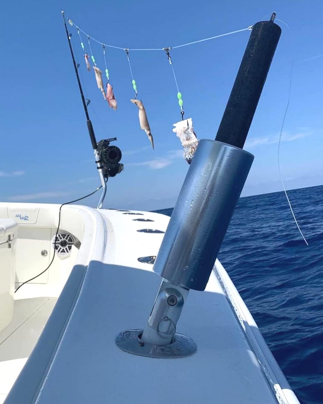 Tigress Adjustable Deep Drop Lead Holder, Fits Gunnel Rod Holders, Adjustable Angles