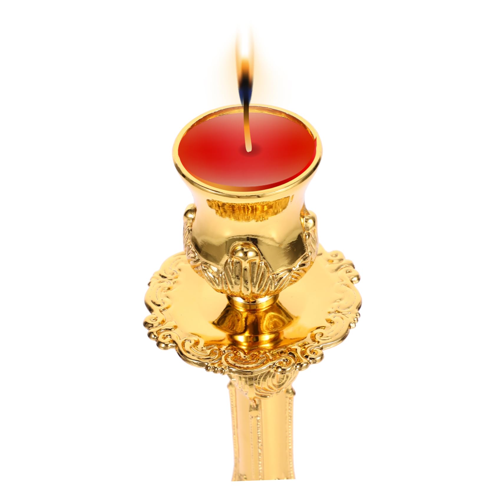 Candelabro Shabbat Vintage in Lega di Zinco, Oro, Regalo