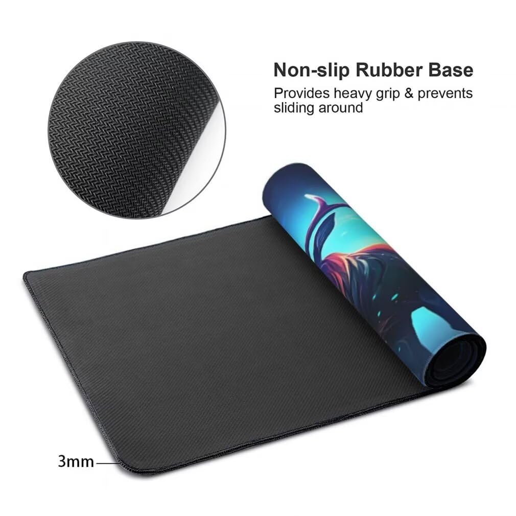 Tappetino Mouse XXL 1000x500mm Cervo Grande Mouse Pad, Tappetino Scrivania con Bordi Cuciti, Grande Mousepad Gaming con Base Antiscivolo per Giocatori, Ufficio e Casa (Cielo Stellato) -MP1584