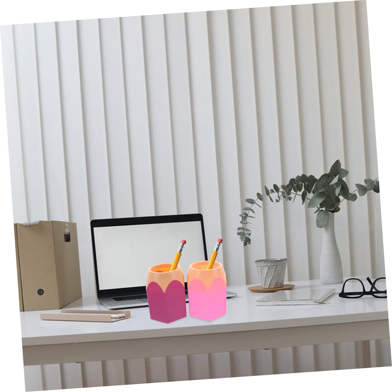 SHINEOFI 6pezzi Portapenne Organizer per Matite e Pastelli Contenitore da Scrivania Design Apribile Realizzato in Resistente per Ufficio Scuola e Studio
