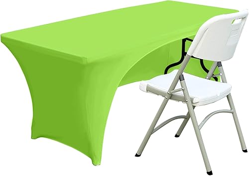 Miniatura 42 de ABCCANOPY - Funda elástica para mesa (6 pies) Mantel de poliéster de más de 30 colores, ajustado, de licra, elástico, con parte trasera abierta.