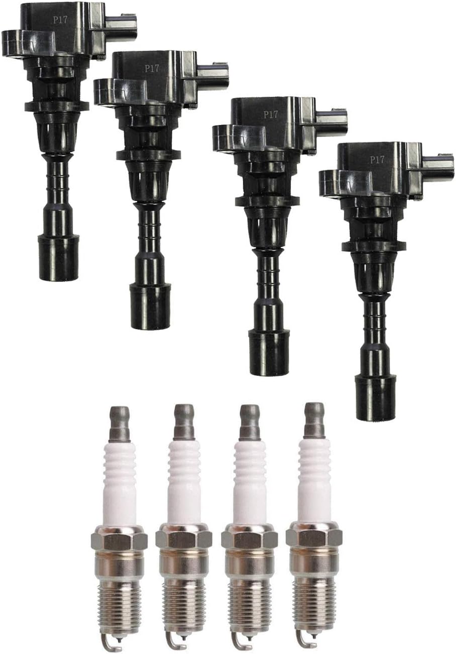 ENA Platinum Spark Plug Ignition Coil Pack Set of 4 Compatible with Mazda 2006 2007 2008 5 Replacement for C1684 UF541