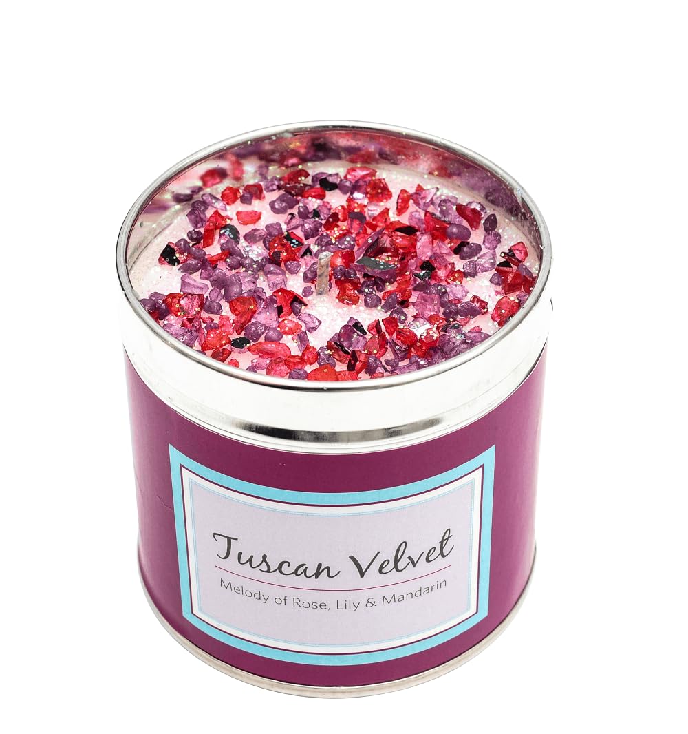 Best Kept Secrets Sparkling, Rose, Lily, Mandarin, Lemon, Vanilla Tuscan Velvet. Handmade Scented Candles By