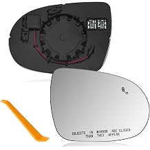 Passenger Side Mirror Glass Compatible with Kia Sorento 2016-2020, Heated Mirror Replacement with Backing Plate and Blind Spot Detection, Replaces OEM 87621C6030, 87621C5050