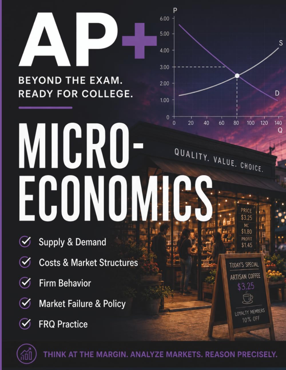 AP+ Microeconomics Workbook: High School Microeconomics Review, Graphing Practice, Market Analysis, FRQ Strategy & 8-Week Exam Prep (AP+ College Readiness Workbooks)