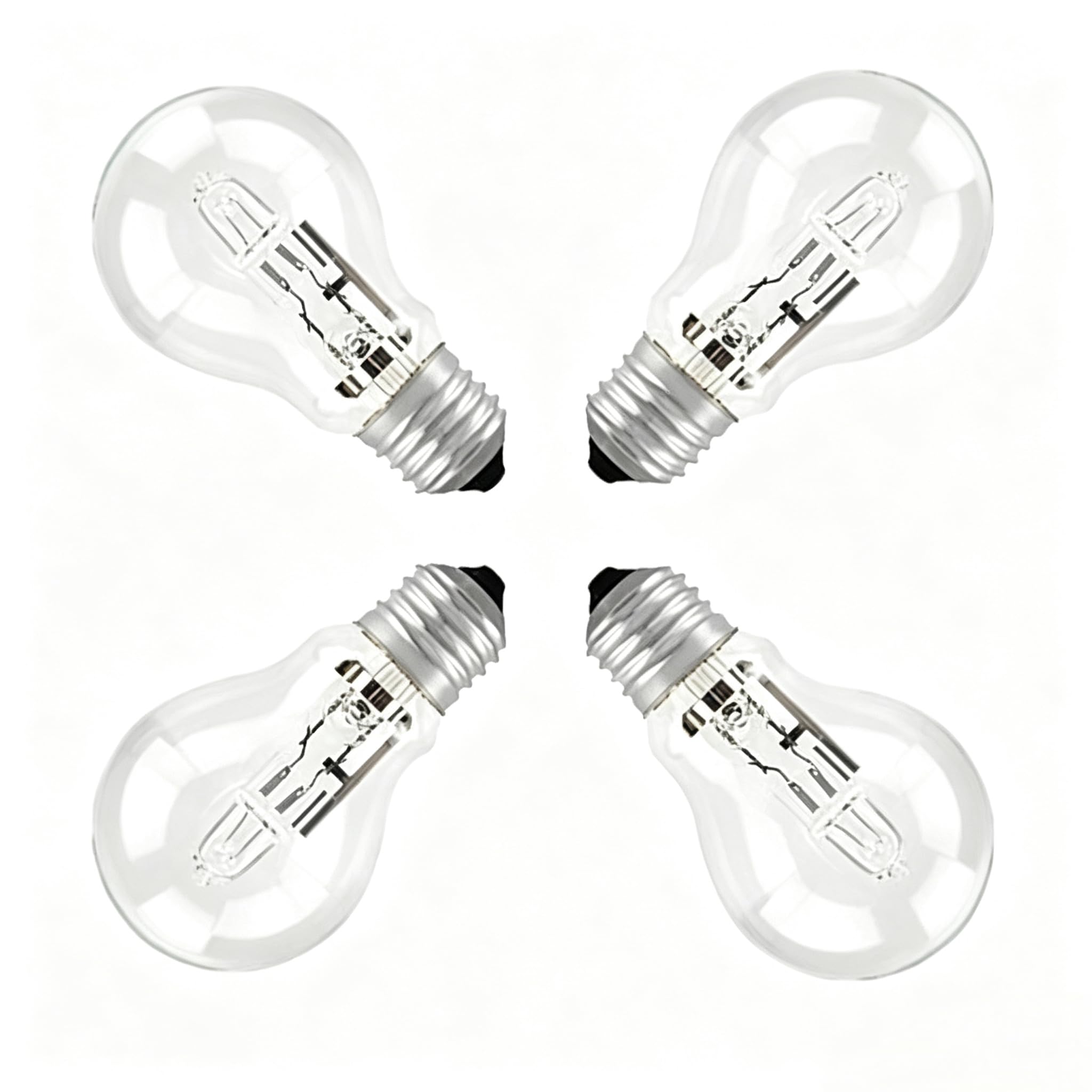 Photo 1 of IWOPAN 4PCS A19 Halogen Light Bulb, 53 Watt 120V E26 Base, 60W Replacement Non-LED-Incandescent Bulbs for Table Lamps & Home Lighting