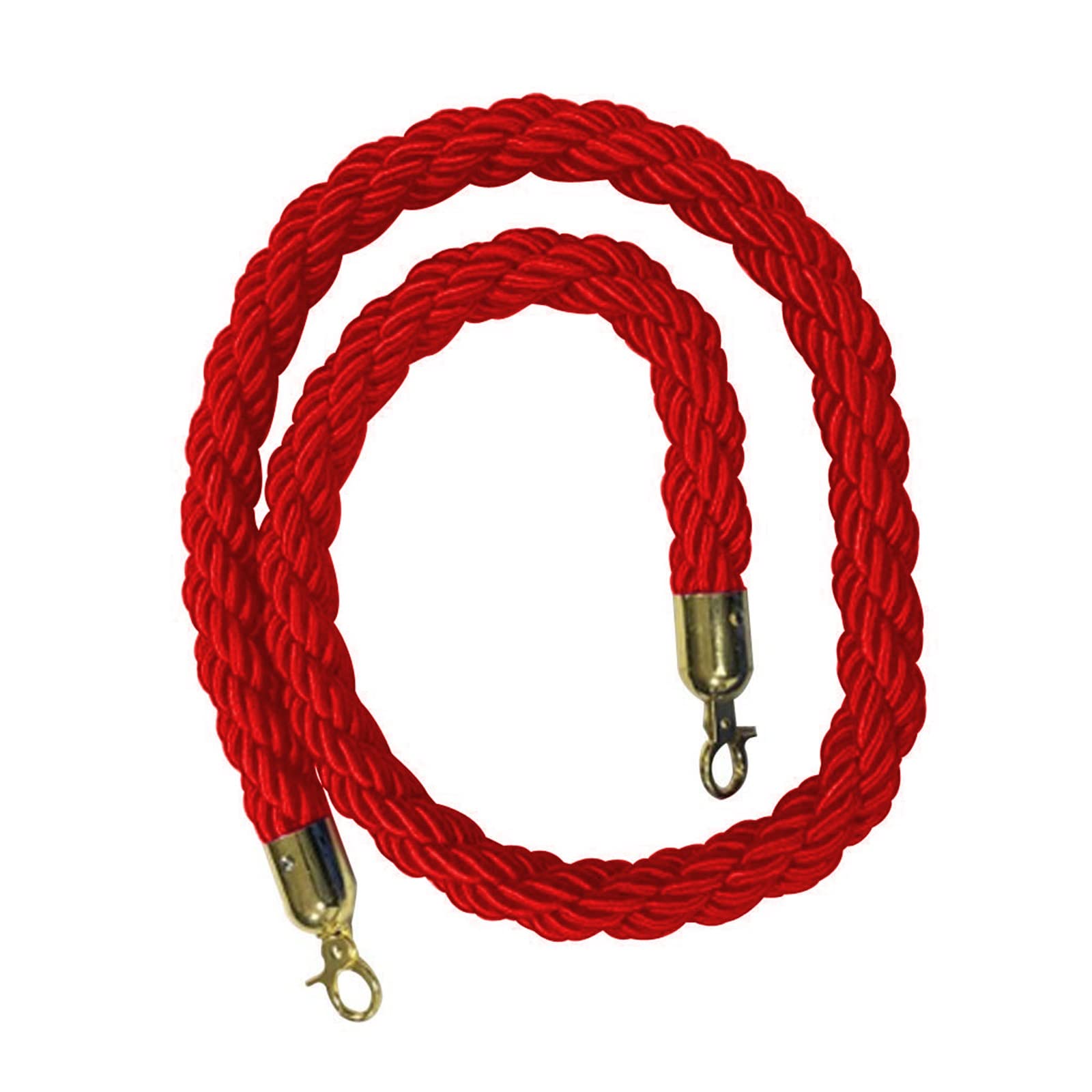 Guardrail rope， Barrier Ropes with Hook, Heavy-Duty Queue VIP Stanchion Twisted Rope, for Wexhibition Ticket Offices Crowd Control/(Red,1.5M/59Inch/5Ft)