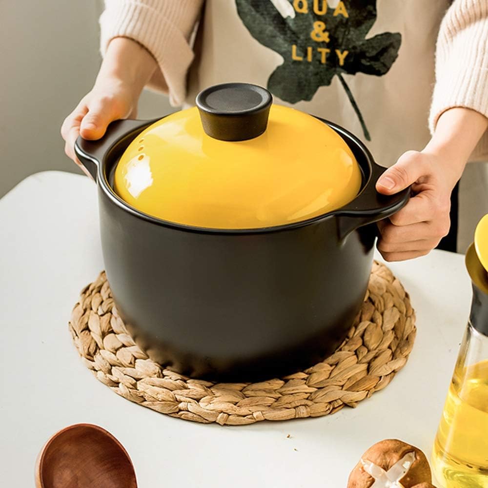Ceramic Cookware Casserole Cooking Pot Heat-Resistant For Kitchen Stew Cooker