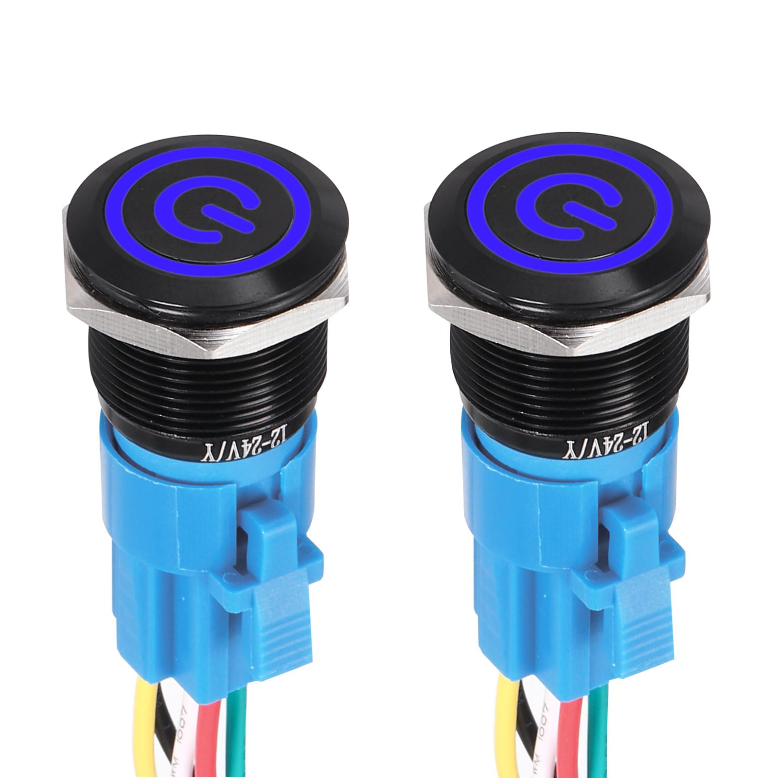 DMiotech 2 Pcs 22mm / 7/8" Push Button Switch