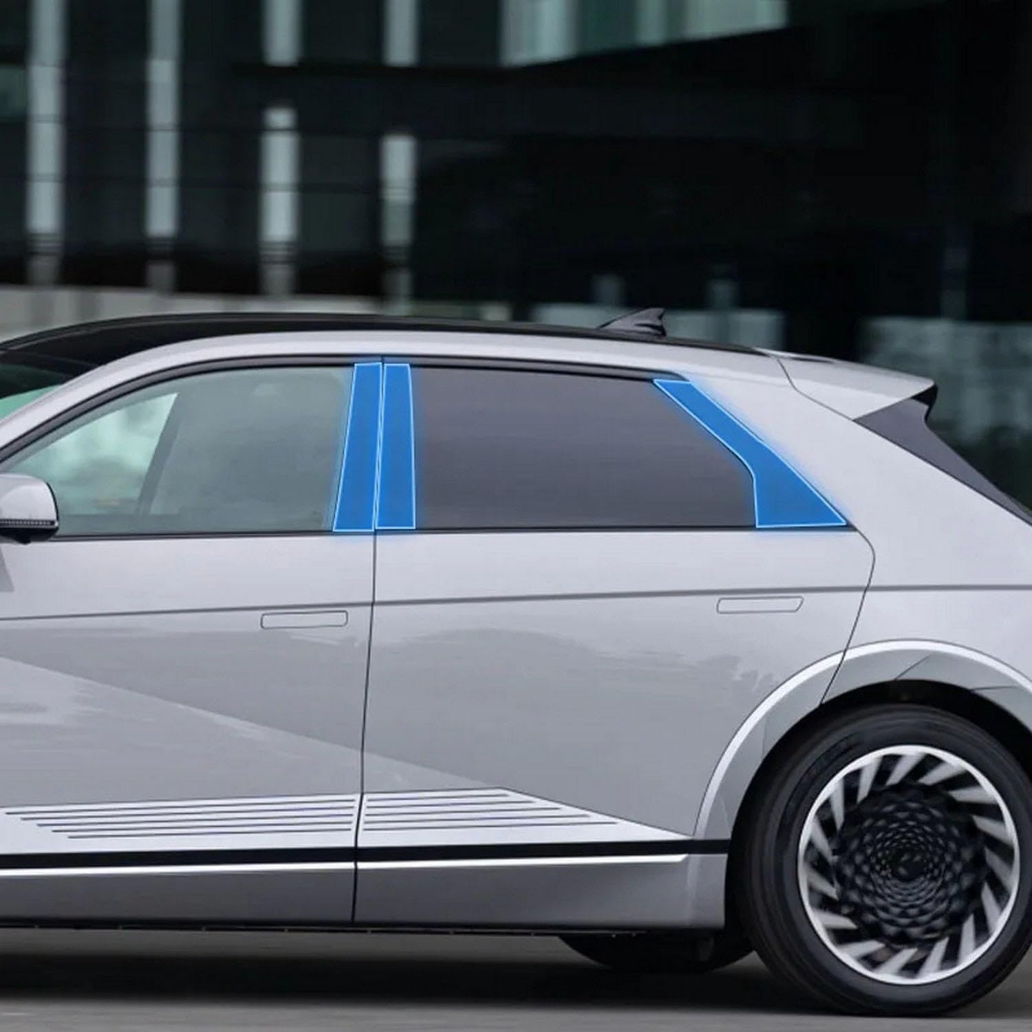 Car Exterior Car Window Pillar Anti-Scratch TPU Protective Film Anti-Scratch Repair Film，for Hyundai IONIQ 5 2022-2023, Transparent