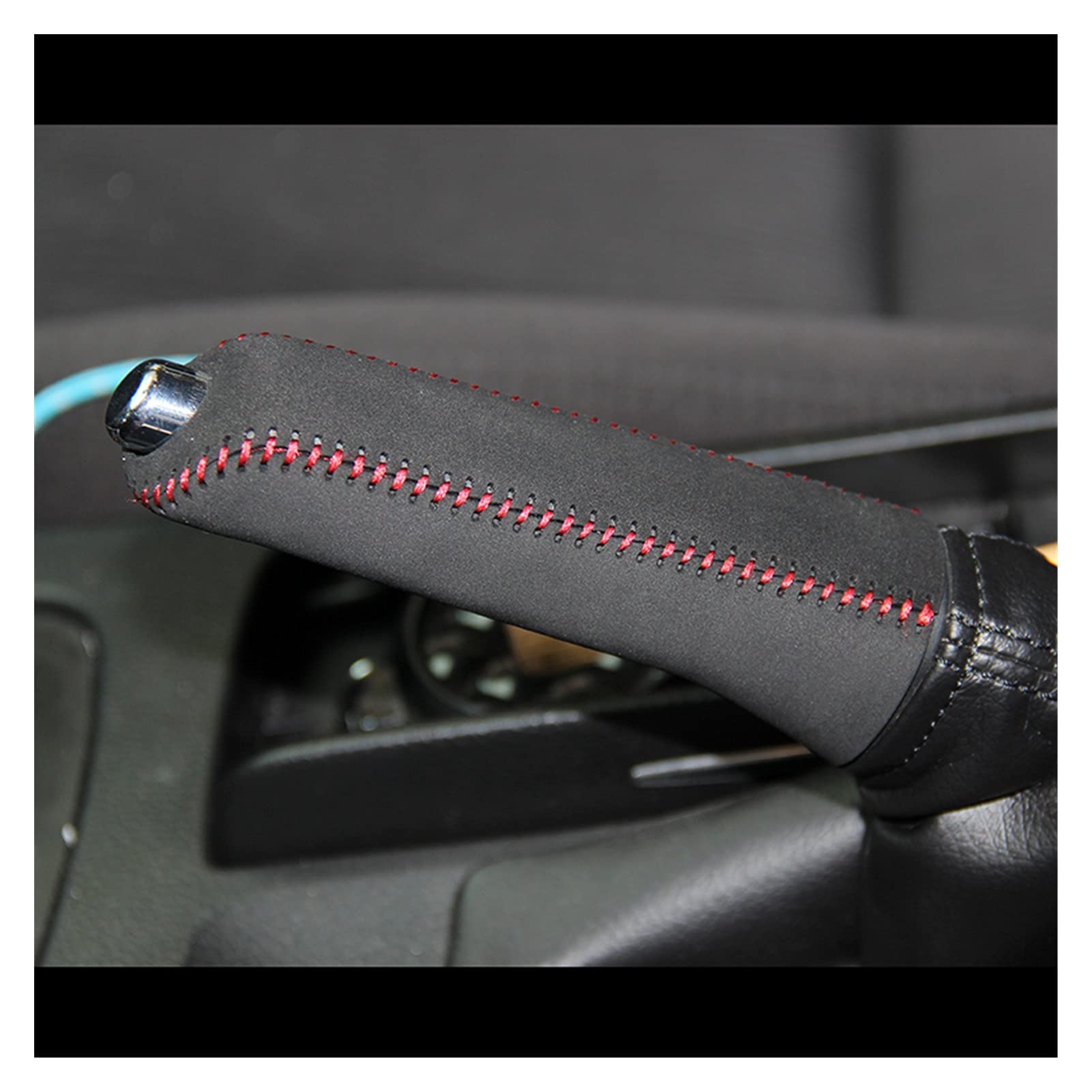 Handbremshebel HüLle,Handbremsgriff Auto Handbremsabdeckungen Top Layer Leather Fall fit verwendung für Suzuki Kizashi Handbremsgriffe Abdeckung Auto Echtes Leder Handbremse