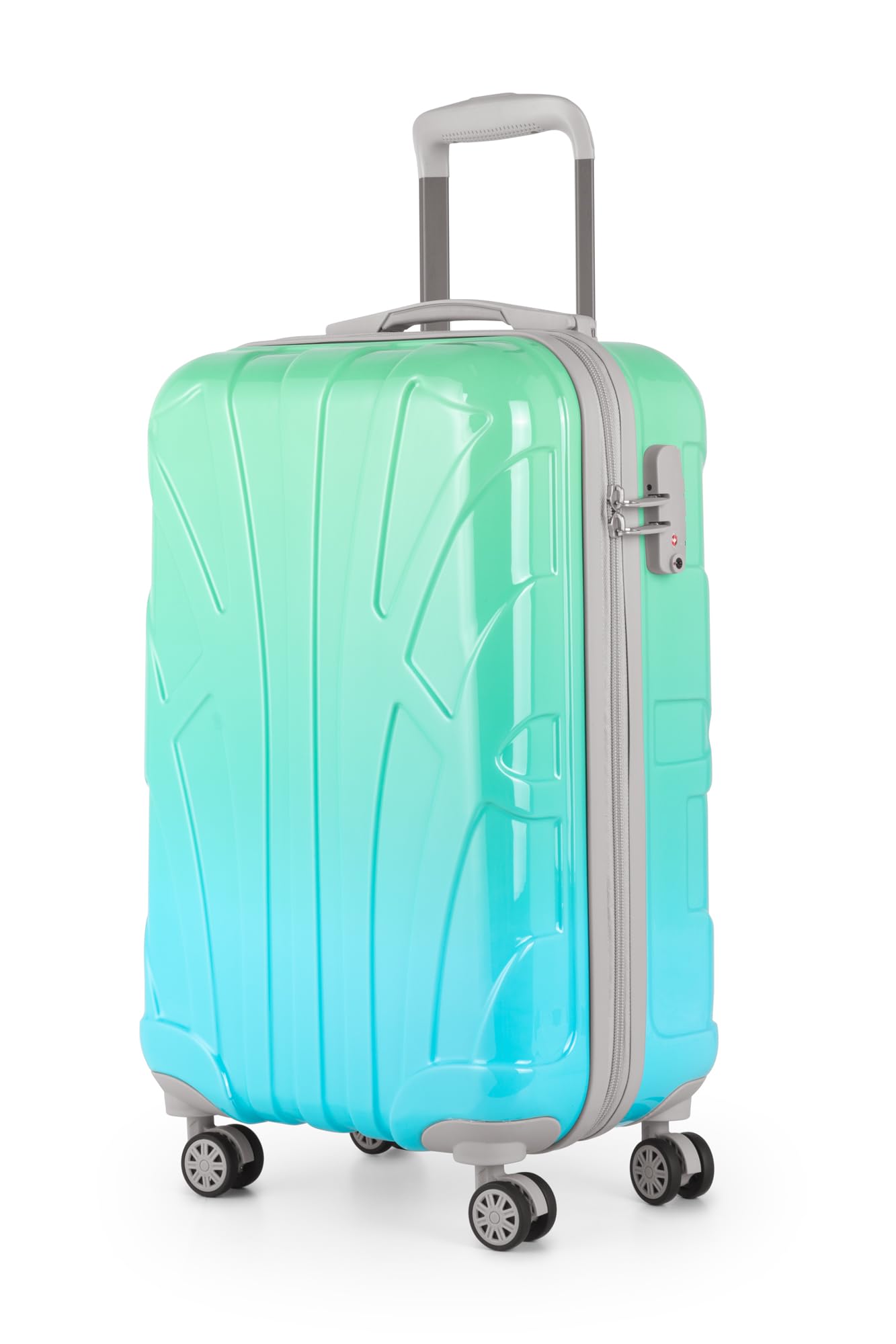 Suitline - Maleta de Mano rígida, Trolley 4 Ruedas, TSA, 55 cm, Aprox. 34 litros, 100% ABS Mate, Azul Oscuro — view 67