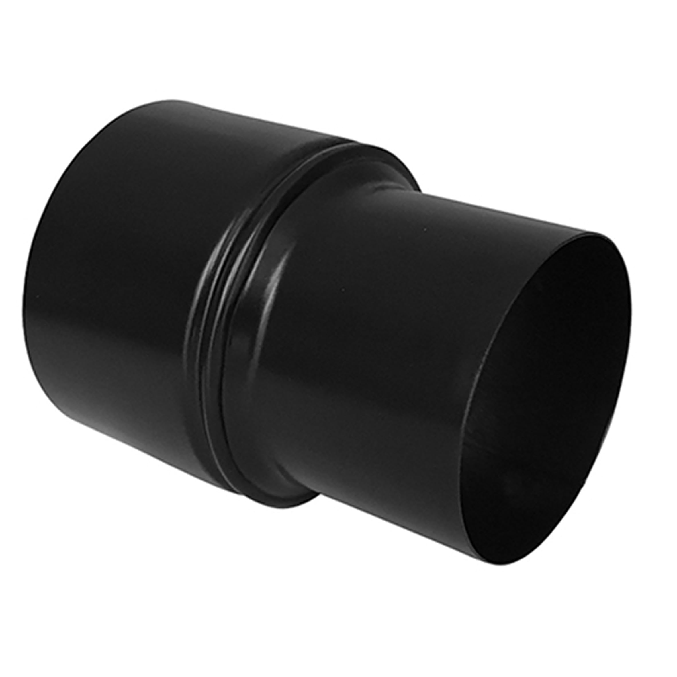 FIREFIX RES80/Ü12 Pelletofenrohr, Edelstahl schwarz, Erweiterung von 80 auf 120 mm
