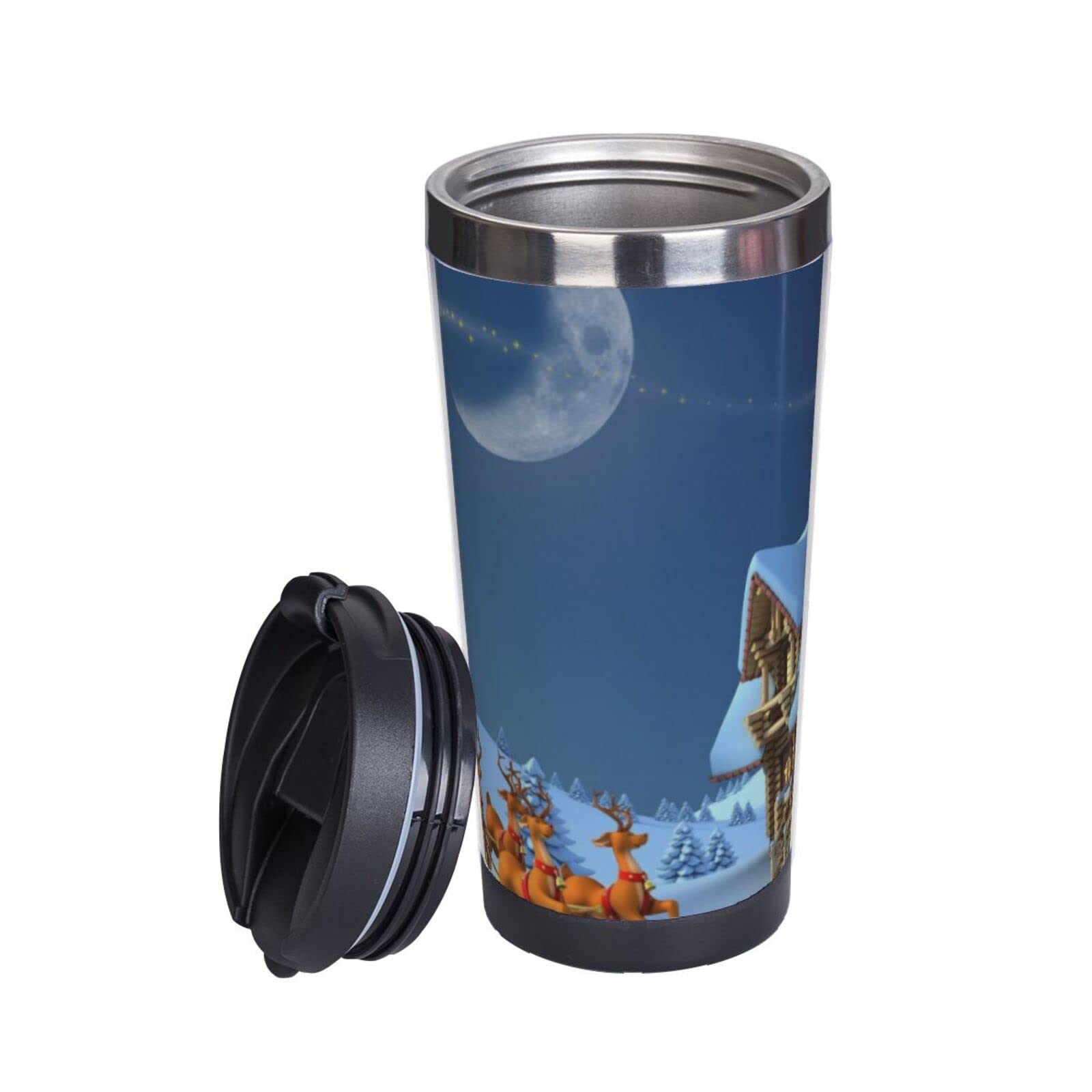 Akozon Tasse De Café Tasse à Double Paroi En Acier Inoxydable Tasse à