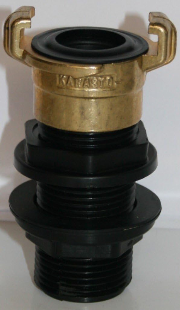 AMTDVN_100 tank implementing with union nut 1โ + GEKA brass coupling IT 1โ, IBC containers, accessories, garden, vats, rainwater tanks, adapters, fitting, cans, cistern, ton