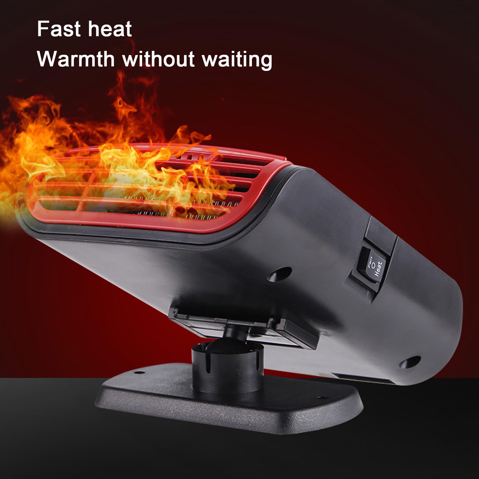 Chauffage de Voiture Portable, Désembueur et Dégivreur de Pare-brise 12 V 150 W, Ventilateur de Chauffage et de Refroidissement Rapide 2 en 1, à Brancher sur L'allume-cigare pour