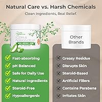 Vista 7 de Crema Wild Naturals para eccema y psoriasis con miel de manuka + aloe vera + manteca de karité + aceite de coco + aceite de cáñamo, 1, 1