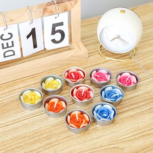 Miniatura 3 de 10 velas de té de flores para aromaterapia velas relajantes velas de té perfumadas para suministros de fiesta de cumpleaños y recuerdos de boda