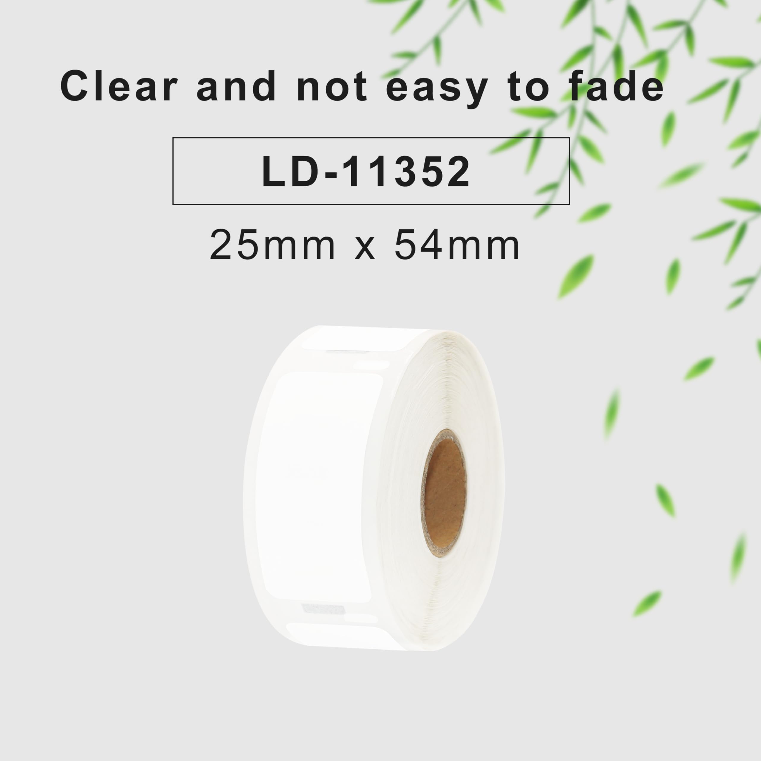 10Rlx RFID 500Étiq Compatibles avec Dymo 11352 S0722520 25mm x 54mm | Compatible with Dymo LabelWriter 400, 450, 550, 5XL. Adhésif et durable, impression nette pour colis et courriers