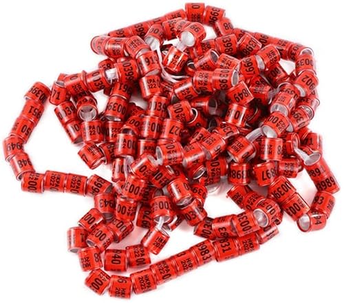 Tags de pássaros para pés de pombal de pombos ringos numerados de pássaro anel de pé de alumínio Ban