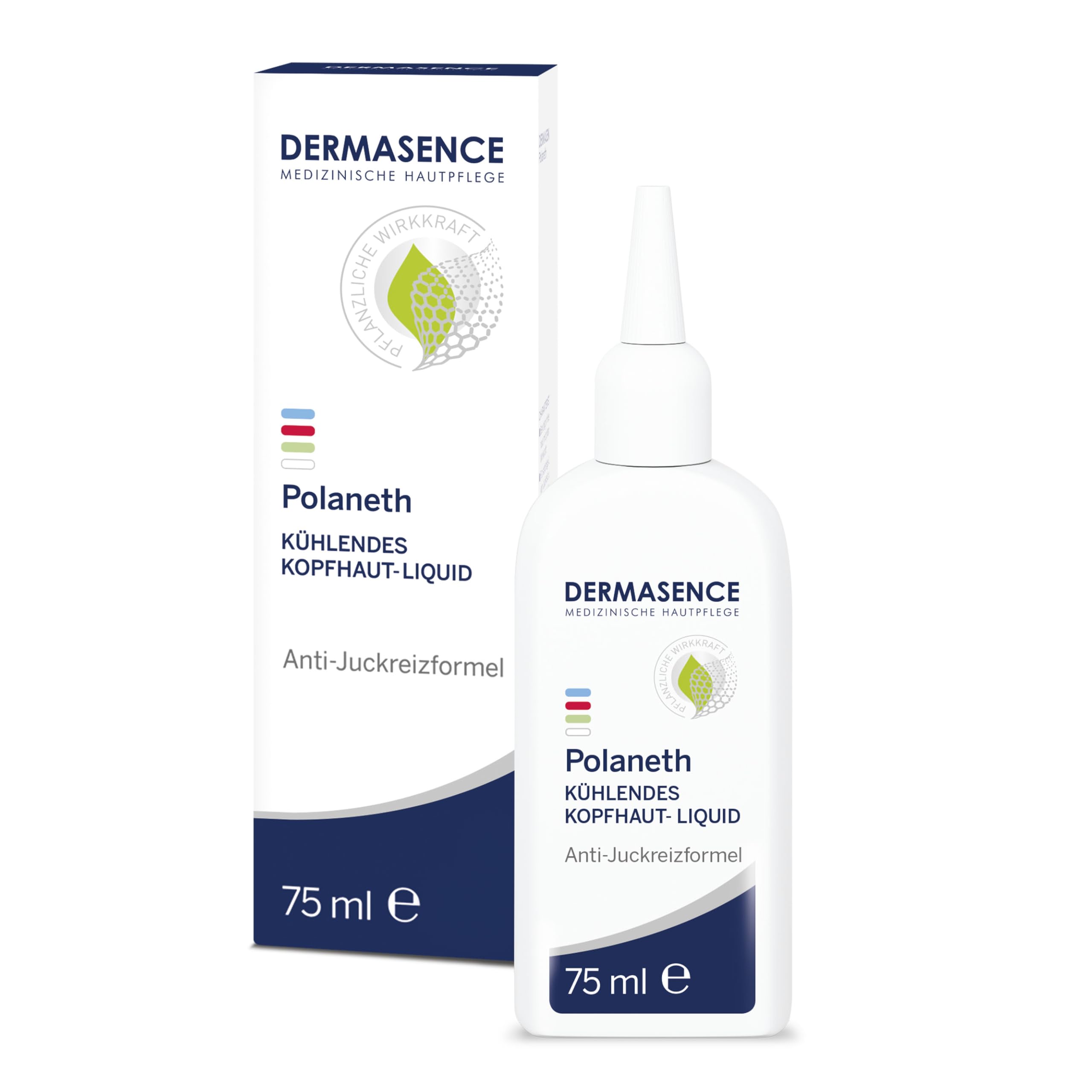 DERMASENCE Polaneth Liquid, 75 ml, Tonikum gegen Juckreiz auf der Kopfhaut, beruhigt sofort, fettet nicht, ideal bei Neurodermitis, spannungsgefühle lindern, parfümfrei, vegan